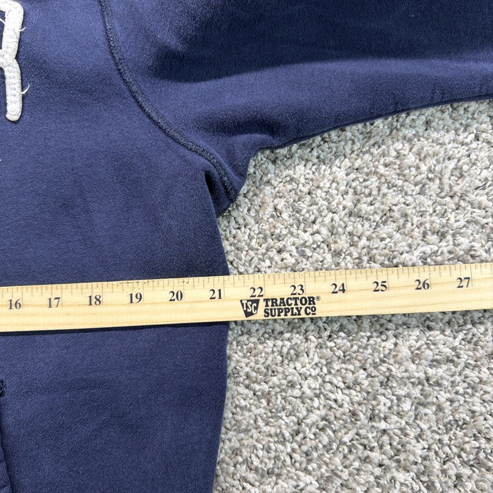 Hollister Mens Hoodie Pullover Blue Puff Print Hooded Sweatshirt Sz L Surf Skate - Picture 9 of 9